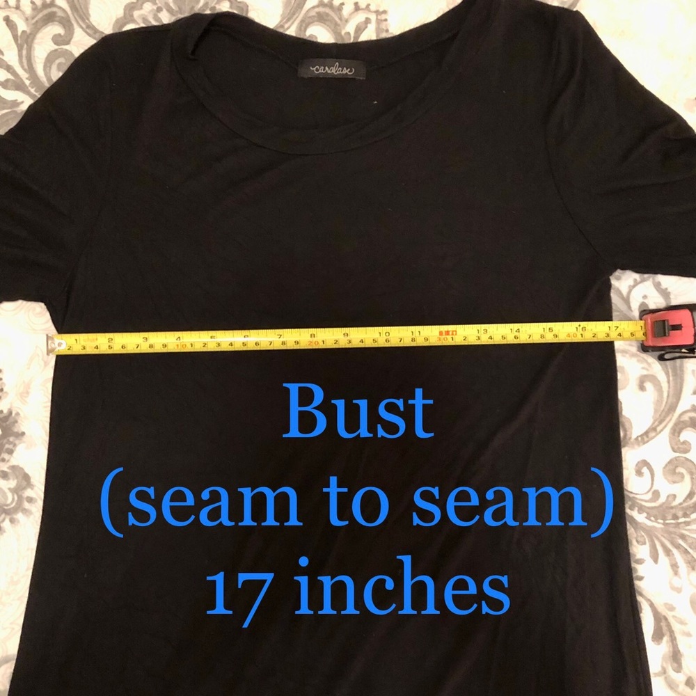 NWOT  (Boutique) Caralase Black T-Shirt Dress - Picture 5 of 7